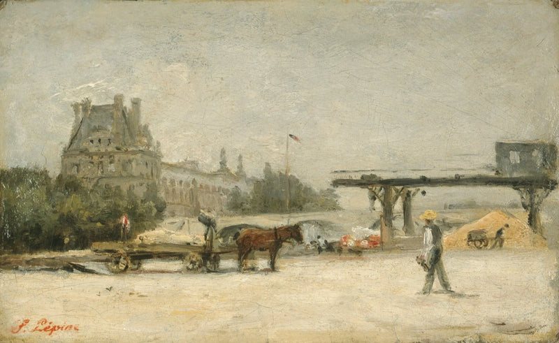 Utsikt over Louvre - Stanislas Lépine