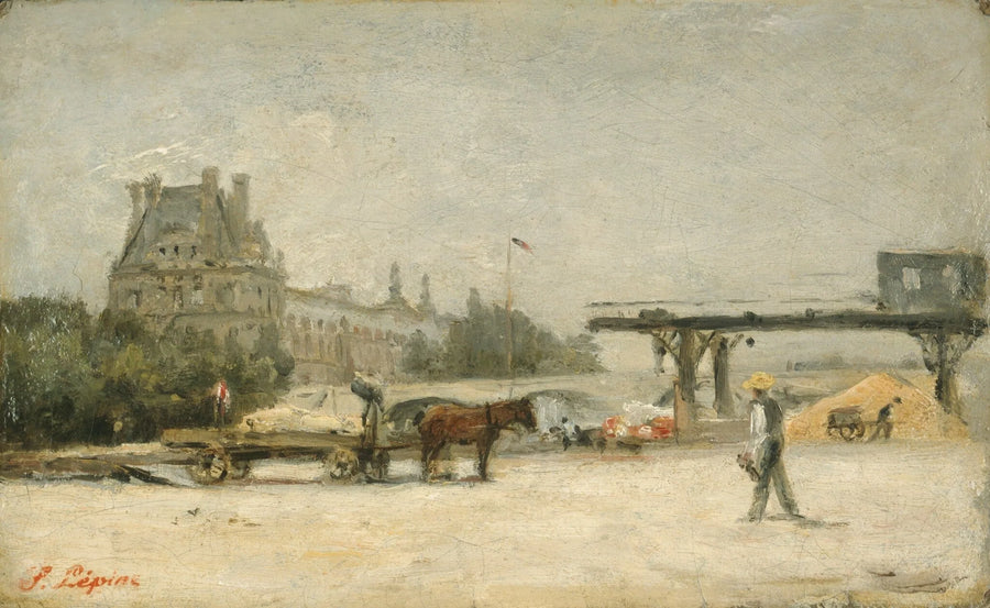 Utsikt over Louvre - Stanislas Lépine