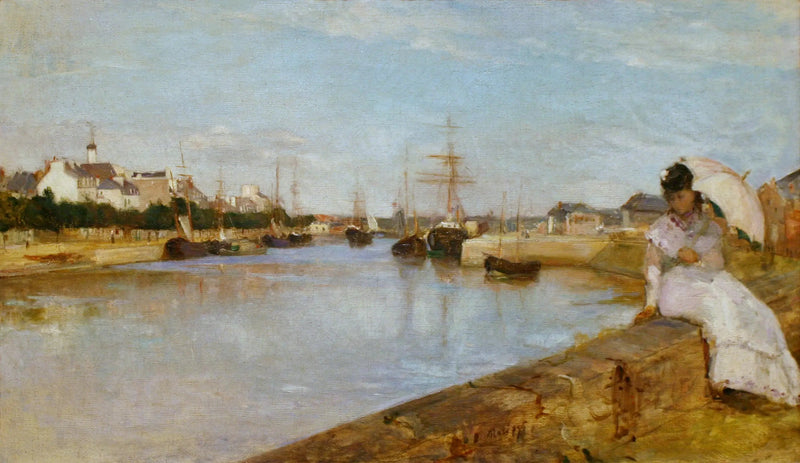 Utsikt over den lille havnen i Lorient - Berthe Morisot