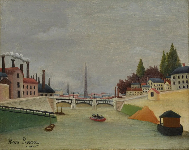 Utsikt over Grenelle-broen, Trocadéro - Henri Rousseau