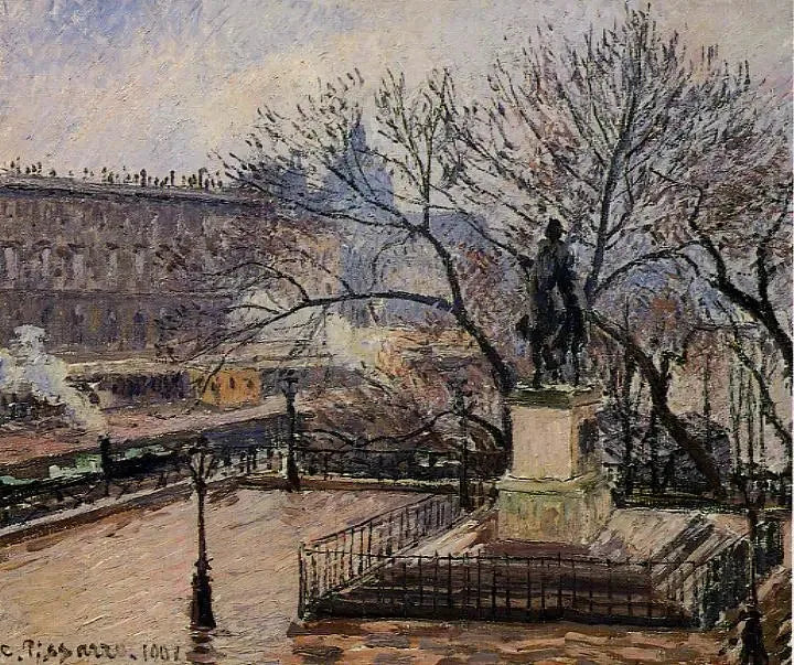 Utsikt over Pont-Neuf med statuen av Henri IV - Camille Pissarro