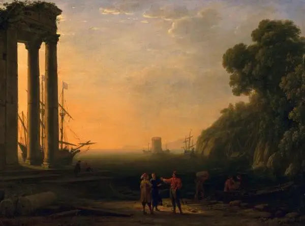 Utsikt over havnebyen - Claude Lorrain
