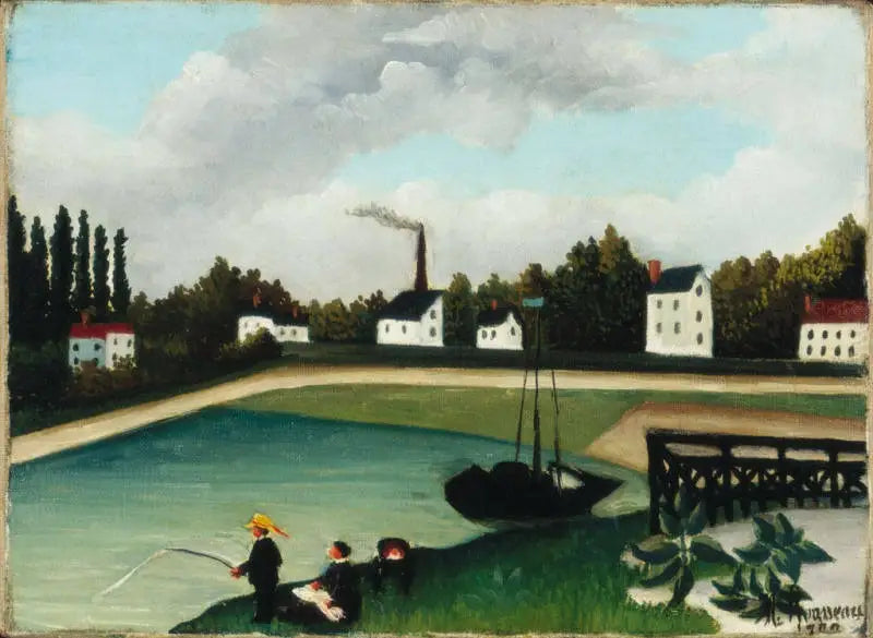 Utsikt over Ivry-kaien nær Port à l'Anglais, Seine - Henri Rousseau