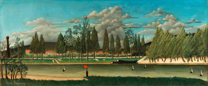 Utsikt fra Asnières kai - Henri Rousseau