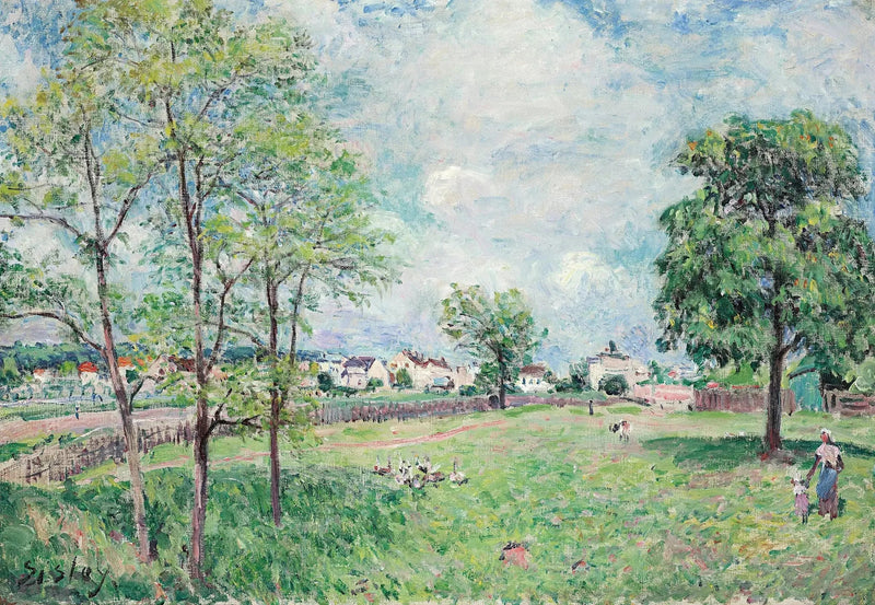 Utsikt over landsbyen - Alfred Sisley