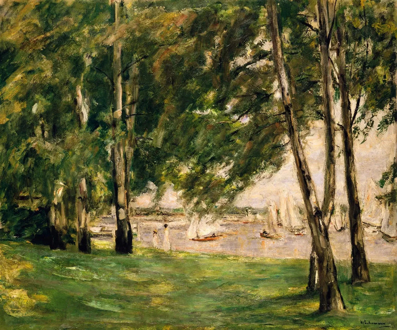 Utsikt over Wannsee med seilbåter - Max Liebermann