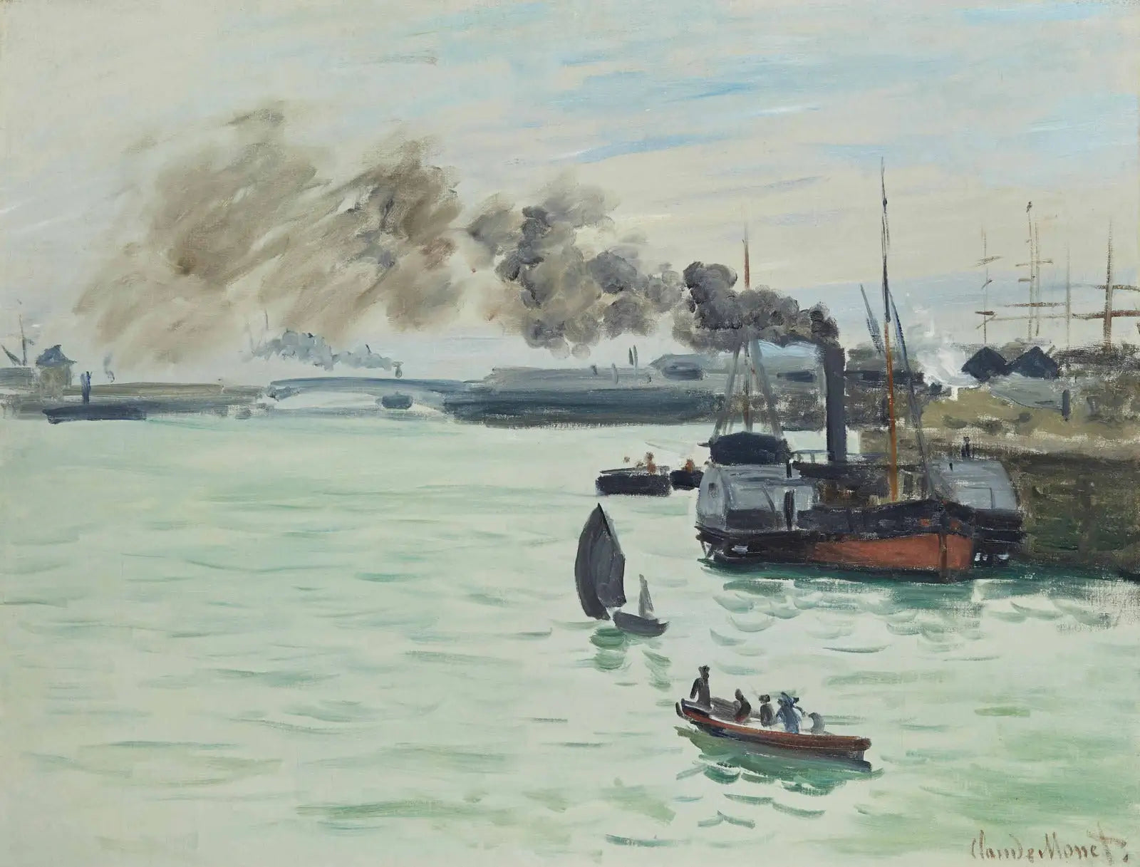 Reproduction du tableau « Vue d'un port - Claude Monet » par Alpha Reproduction en peinture à l’huile