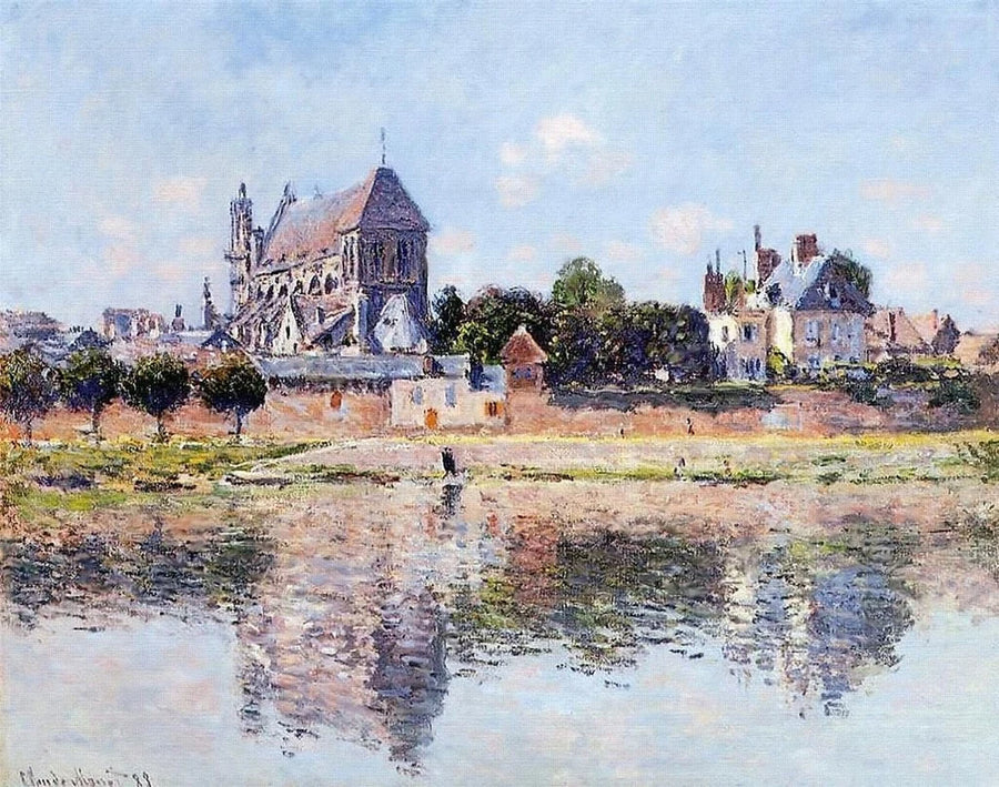 Utsikt over Vernon Church W843 - Claude Monet