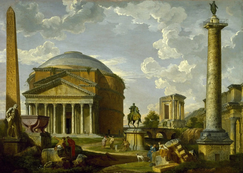 Fantasifull utsikt over Pantheon og andre monumenter fra det antikke Roma - Giovanni Paolo Panini

Source:
Vue fantastique du Panthéon et d'autres monuments de la Rome antique - Giovanni Paolo Panini