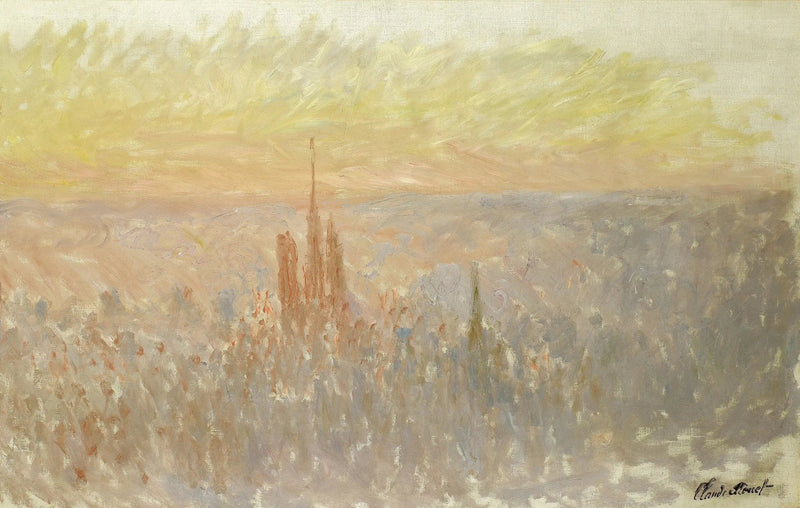 Oversiktsbilde av Rouen - Claude Monet