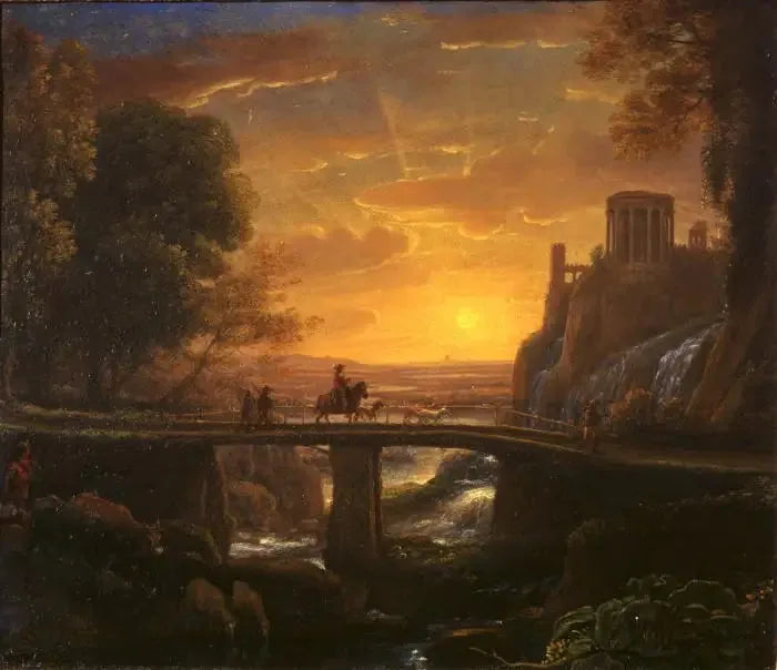 Fiktiv utsikt over Tivoli - Claude Lorrain