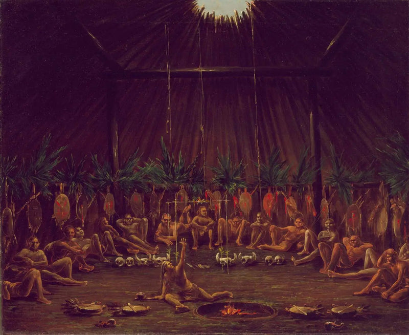 Innendørs utsikt av Medicine Lodge, Mandan O-kee-pa-seremoni - George Catlin

Source:
Vue intérieure du Medicine Lodge, cérémonie Mandan O-kee-pa - George Catlin