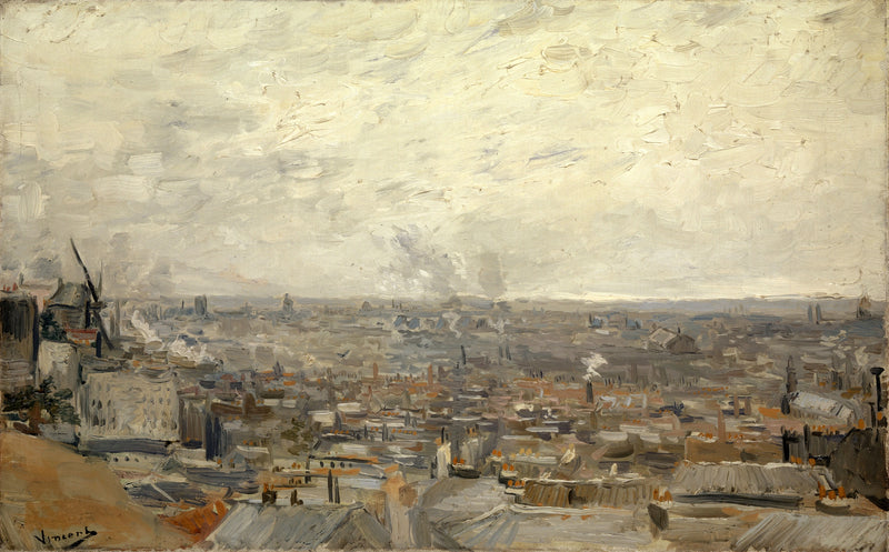 Utsikt over Paris, pris fra Montmartre - Vincent van Gogh