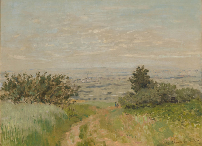 Utsikt over Argenteuil-sletten, Sannois-åssidene W220 - Claude Monet