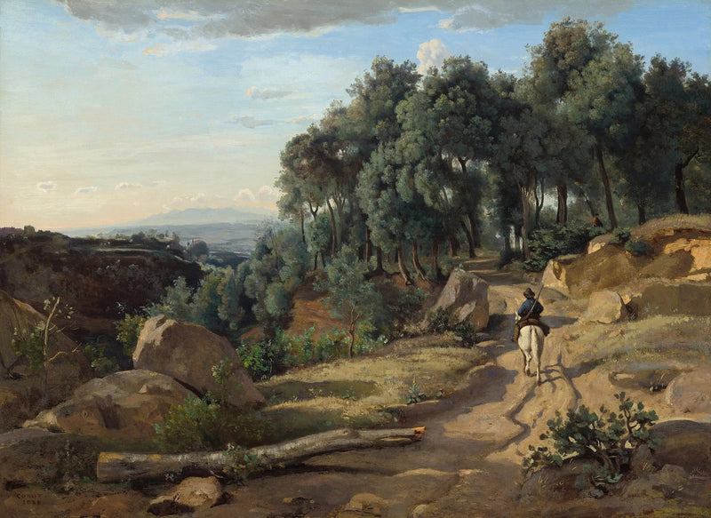 Utsikt nær Volterra - Jean-Baptiste Camille Corot