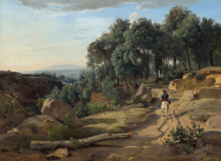 Utsikt nær Volterra - Jean-Baptiste Camille Corot