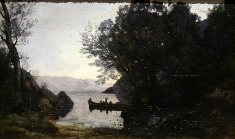 Utsikt tatt i Riva, Italia Tyrol - Jean-Baptiste Camille Corot