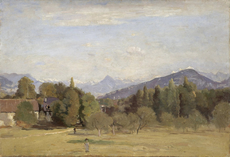 Utsikt over Châtelaine i Genève - Jean-Baptiste Camille Corot