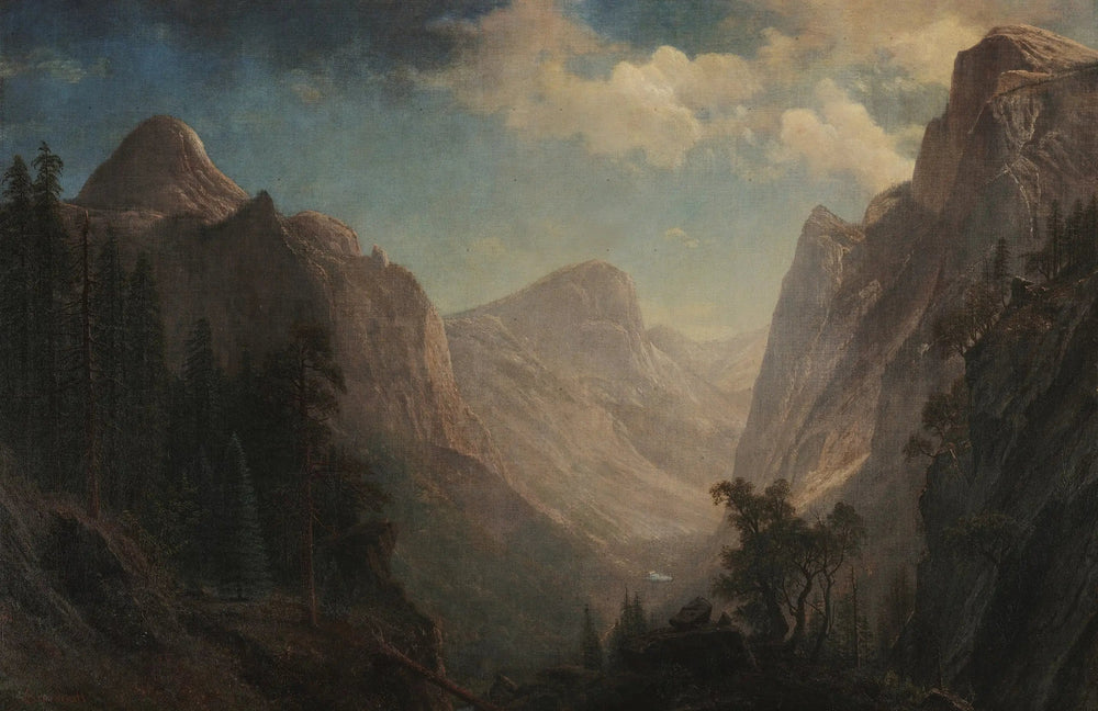 Vue sur la vallée de Yosemite - Albert Bierstadt image 1 reproduction artisanale de tableau