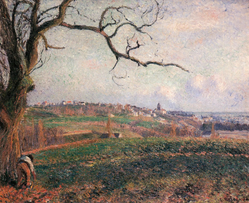 Utsikt over byen Pontoise - Camille Pissarro