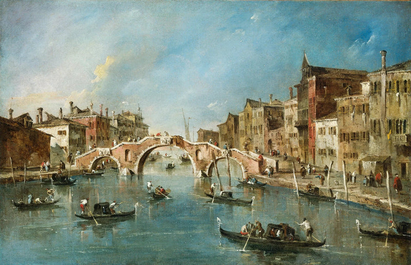 Utsikt over Cannaregio-kanalen, Venezia - Francesco Guardi