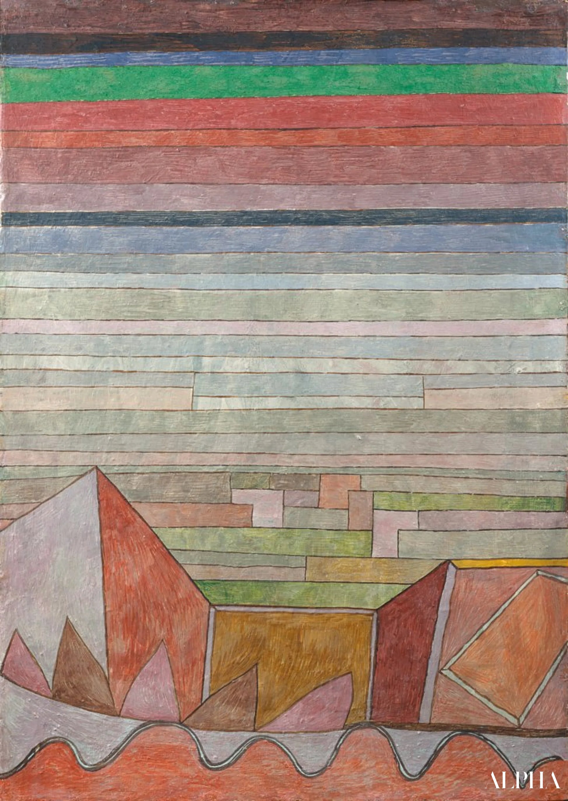 Utsikt over det fruktbare landet - Paul Klee - Høykvalitets reproduksjoner av malerier og bilder