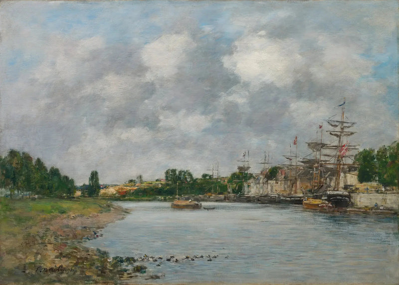 Utsikt over havnen i Saint-Valéry-sur-Somme - Eugène Boudin