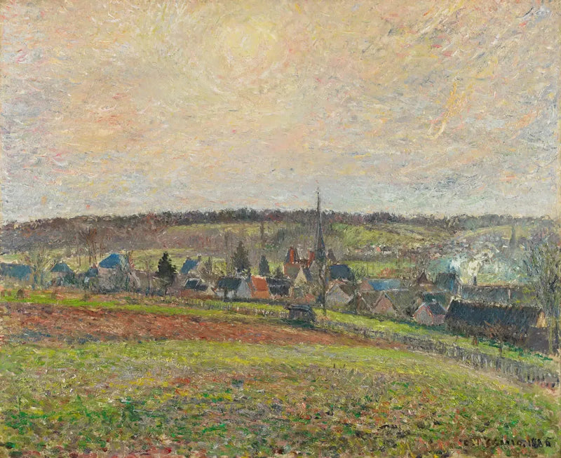 Utsikt over landsbyen Éragny - Camille Pissarro