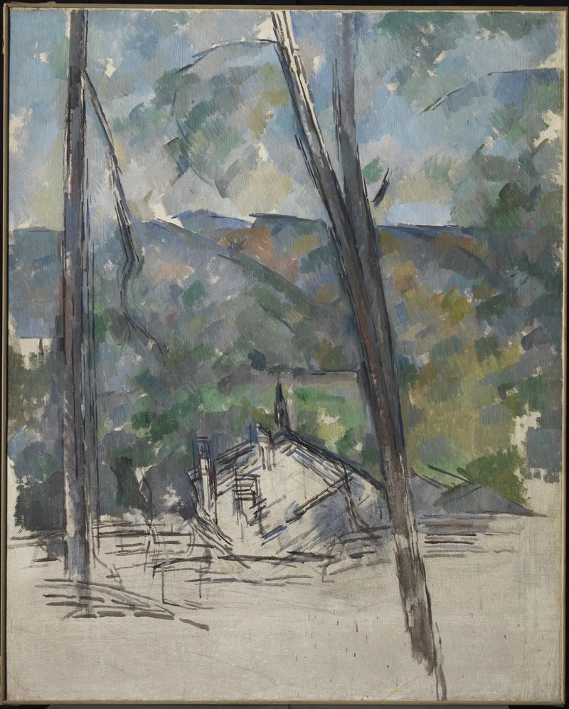 Utsikt mot veien til Tholonet nær Château Noir - Paul Cézanne
