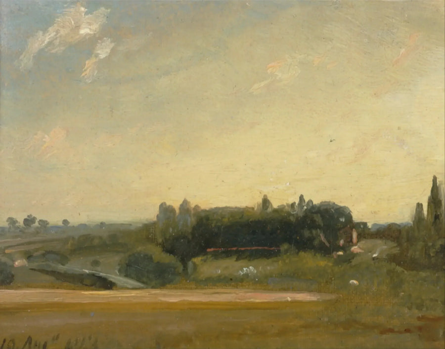 Utsikt mot prestegården, East Bergholt - John Constable