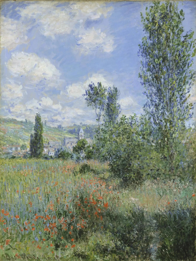 Utsikt over Vétheuil W592 - Claude Monet
