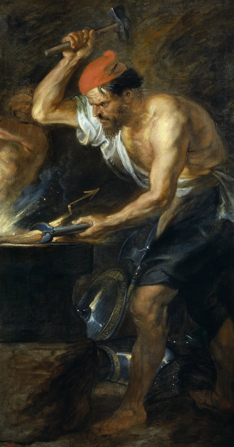 Vulcain støper Jupiters tønner - Peter Paul Rubens