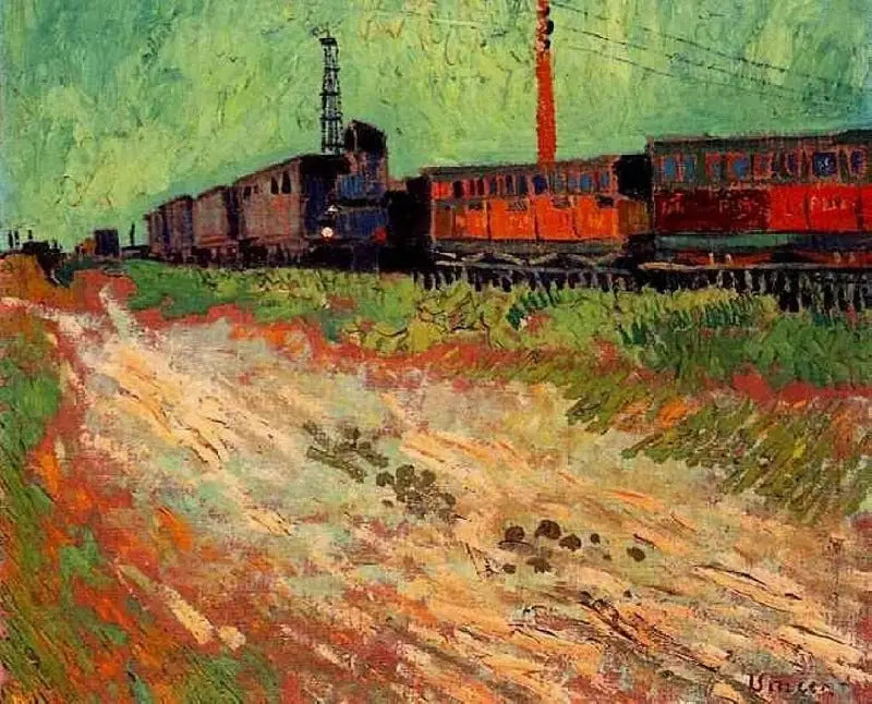 Jernbanevogner i Arles - Vincent van Gogh