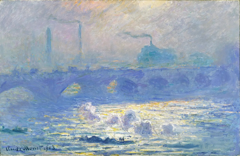 Waterloo Bridge, sollys effekt - Claude Monet