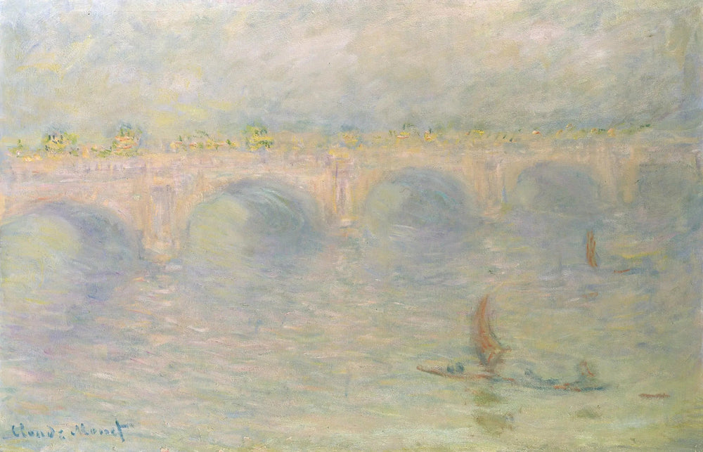 Waterloo Bridge, effet de soleil - Claude Monet image 1 copie peinte à la main à l’huile