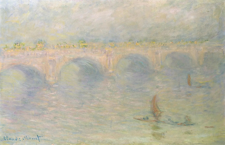 Waterloo Bridge, sollys effekt - Claude Monet