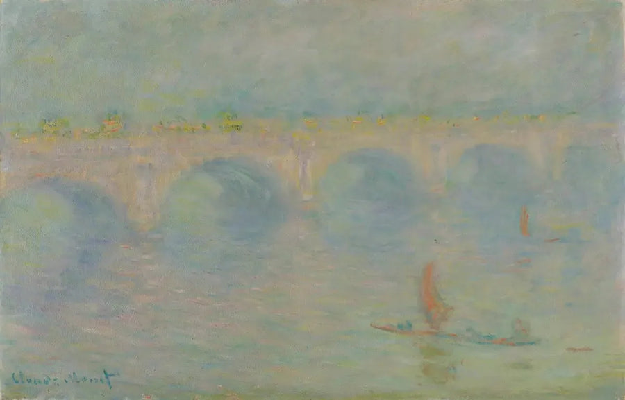 Waterloo Bridge, sollys effekt - Claude Monet