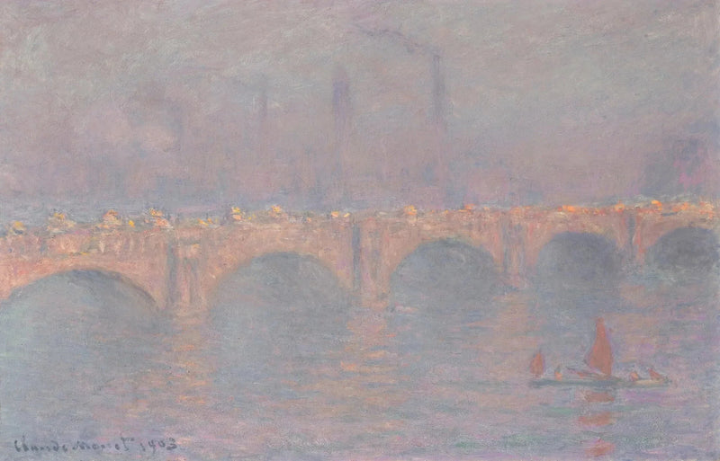 Waterloo Bridge, skjult sol - Claude Monet