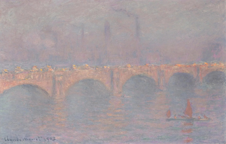 Waterloo Bridge, skjult sol - Claude Monet