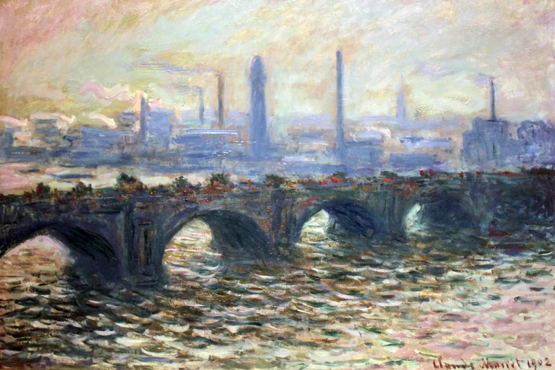 Waterloo-broen, tåkete morgen - Claude Monet