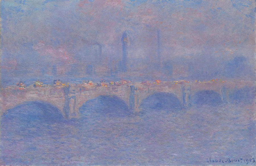 Waterloo-broen, sollyseffekten - Claude Monet
