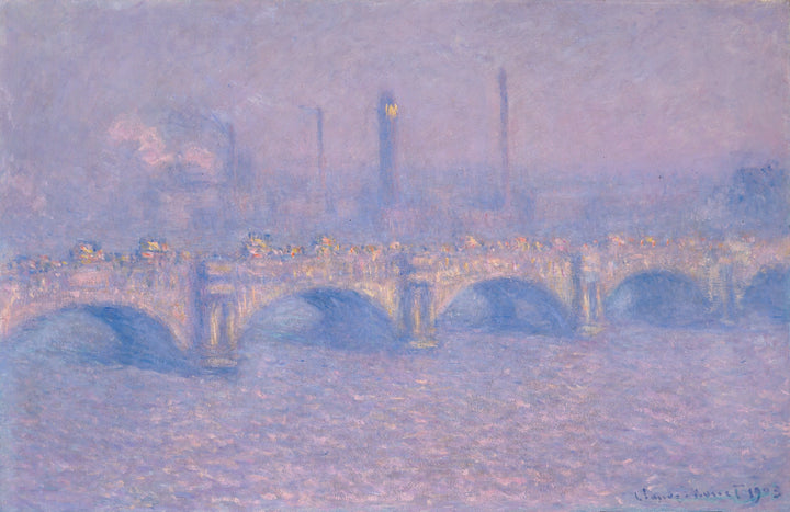Waterloo Bridge, tilslørt sol W1590 - Claude Monet