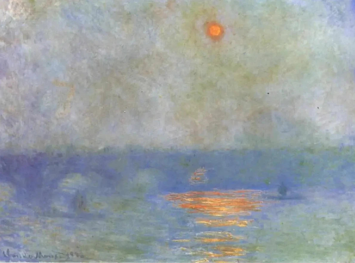 Waterloo Bridge: solen i tåken - Claude Monet