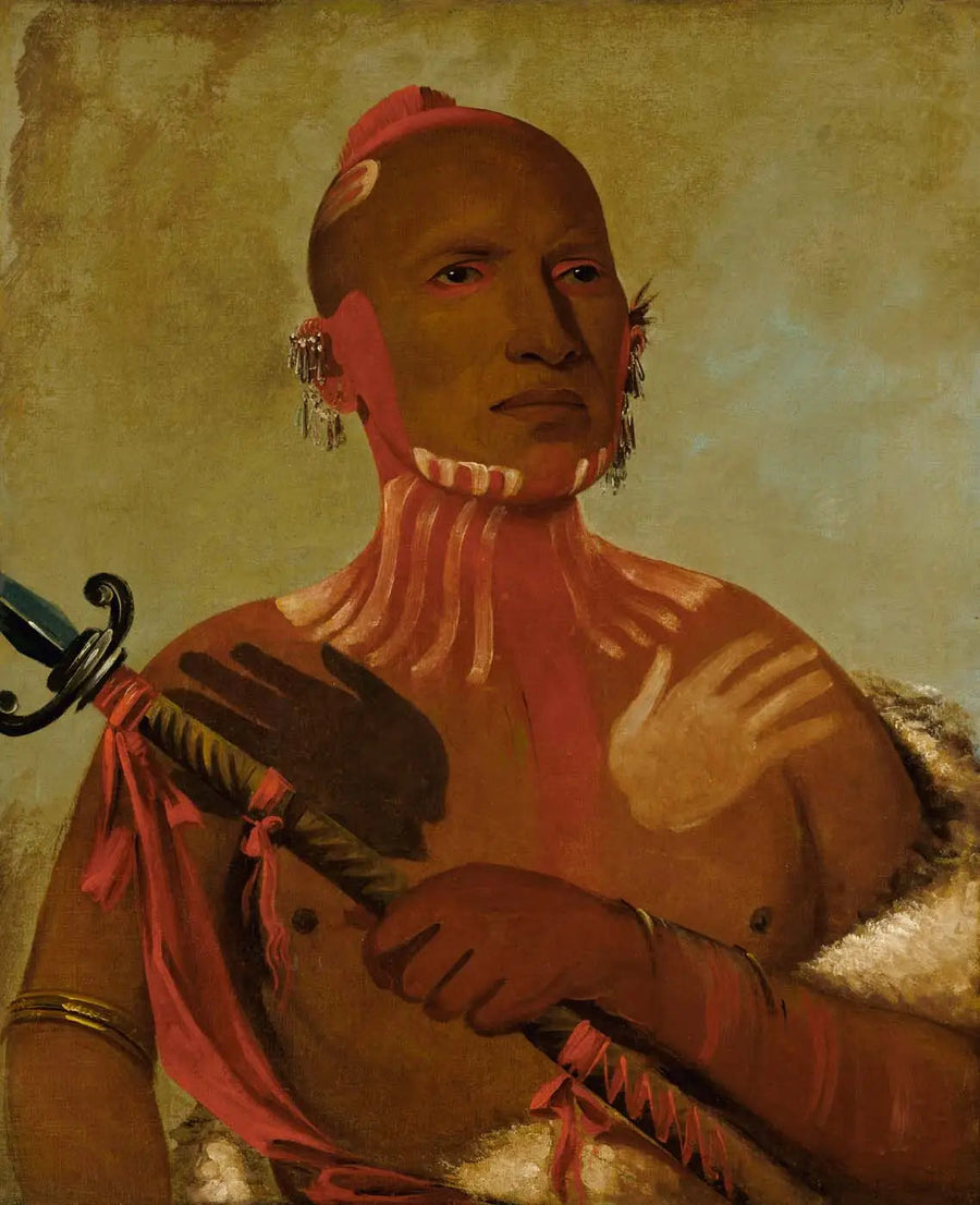 Wée-ark, steinbitt-hode, en rev-kriger - George Catlin

Source:
Wée-sheet, tête d'esturgeon, un guerrier renard - George Catlin