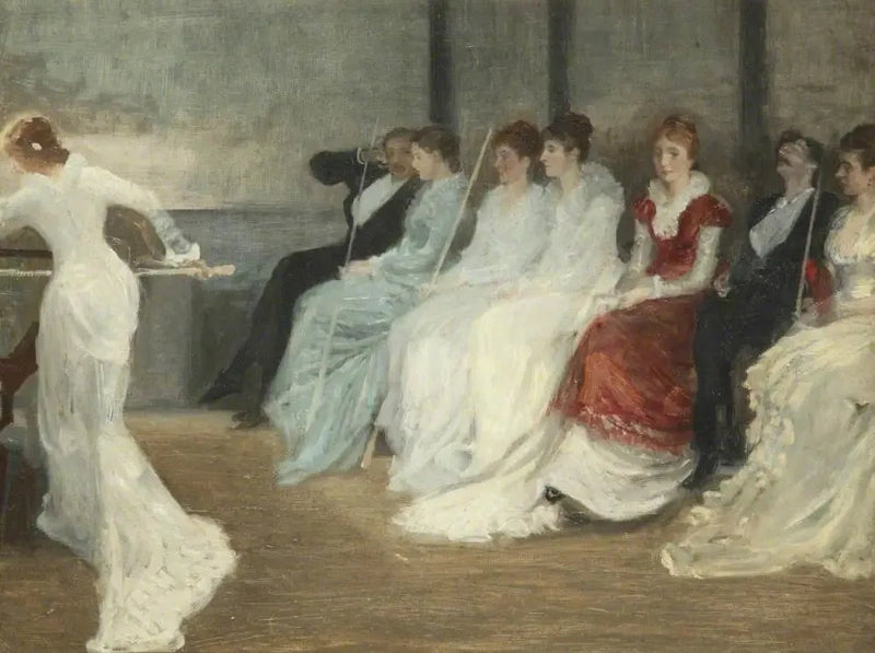 Whistler og Leyland-familien i biljardrommet, Speke Hall - James Abbott McNeill Whistler
