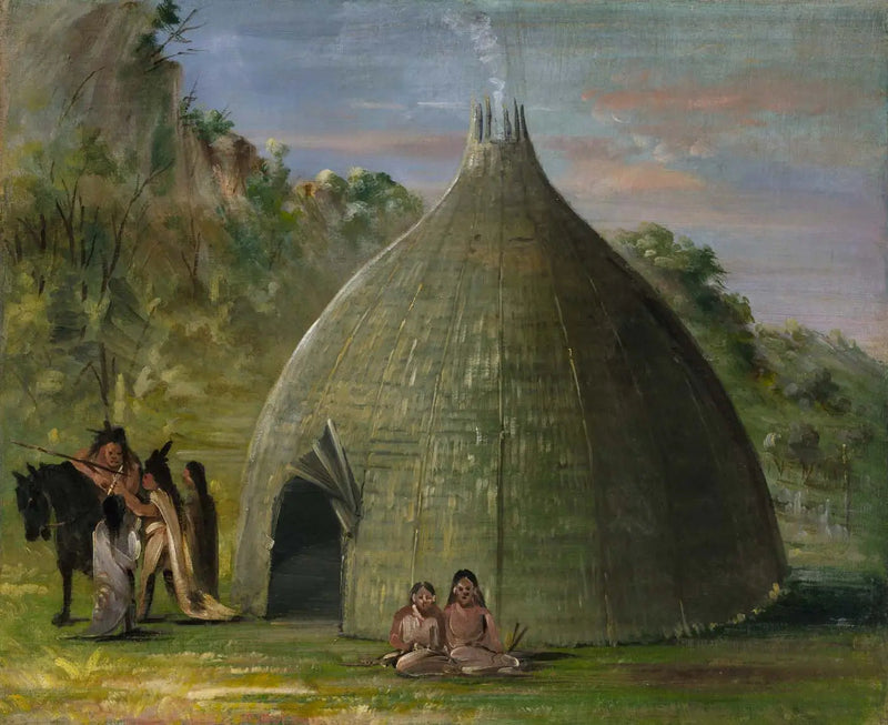 Wichita Lodge, stråtak med gress fra prærien - George Catlin

Source:
Wichita Lodge, toit de chaume avec herbe des prairies - George Catlin