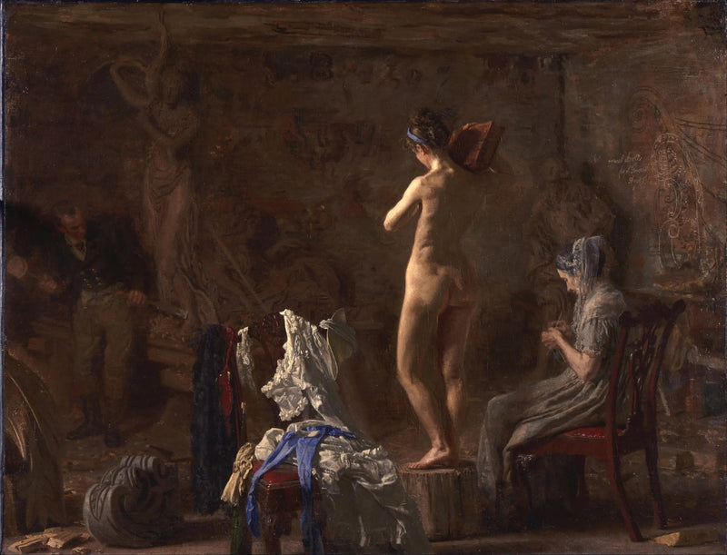 William Rush skulpturerer sin allegoriske figur av elven Schuylkill - Thomas Eakins

Source:
William Rush sculptant sa figure allégorique de la rivière Schuylkill - Thomas Eakins