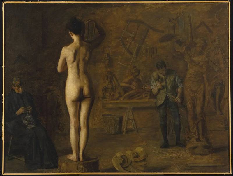 William Rush skulpturerer sin allegoriske figur av elven Schuylkill - Thomas Eakins

Source:
William Rush sculptant sa figure allégorique de la rivière Schuylkill - Thomas Eakins