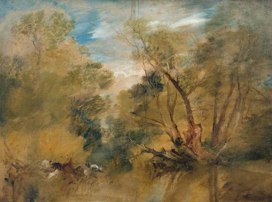 Piler ved en bekk - J. M. W. Turner