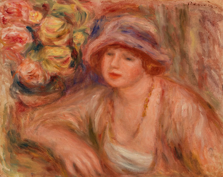 Kvinne som lener seg (Femme accoudée) - Pierre-Auguste Renoir